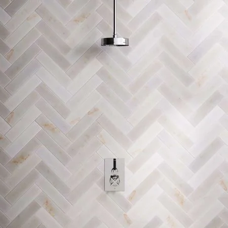Bayor Single Outlet Concealed Shower with 210mm Ceiling Arm, 8" Rose & Black Levers in Chrome