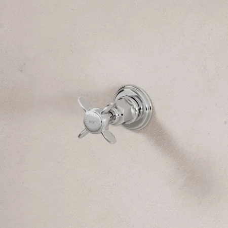 Linton Deck Mounted 2 Hole Bath Shower Mixer - Crosshead - Chrome