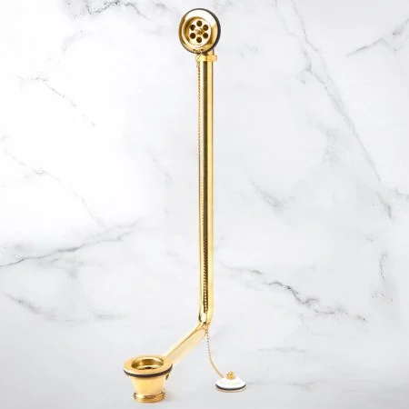 Exposed Overflow Waste - Living Brass