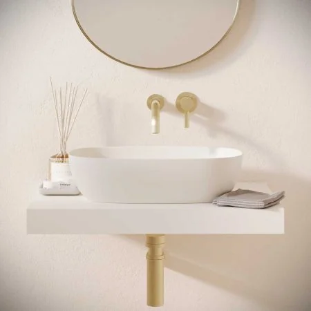 Felix Stone Resin Countertop Basin - White