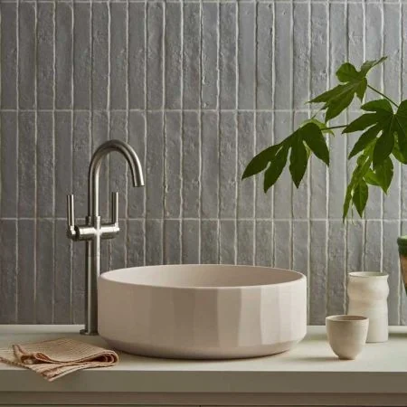 Franz Round Concrete Basin 42 Diameter - Freestanding - Linen White