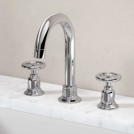 Klee Deck Mounted 3 Hole Basin Mixer - Chrome