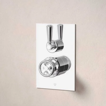 Klee Single Outlet Concealed Shower with 500mm Wall Arm & 8" Rose - Metal Lever - Chrome