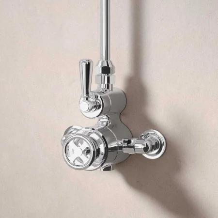 Klee Single Outlet Exposed Shower with 8" Rose - Metal Lever