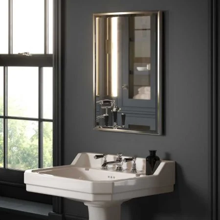 Traditional Collection Fixed 18" x 24" Rectangular Mirror - Chrome
