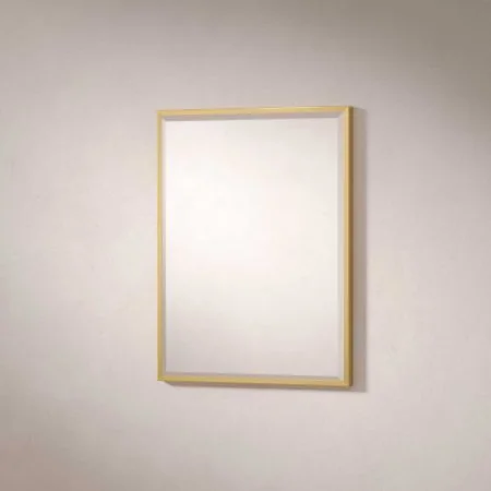 Traditional Fixed 18" x 24" Rectangular Mirror - Living Brass