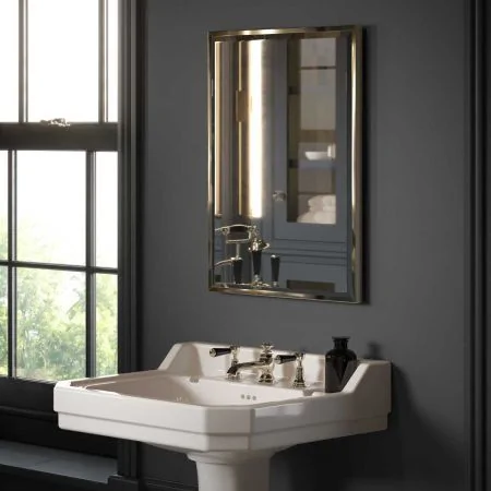 Traditional Fixed 18" x 24" Rectangular Mirror - Polished Nickel
