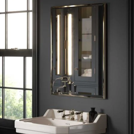 Traditional Collection Fixed 24" x 30" Rectangular Mirror - Polished Nickel