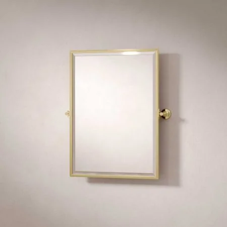 Traditional Hinged Rectangular Mirror - Timeless Brass