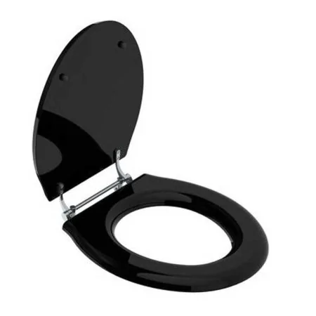 Lefroy Brooks Lissa Doon Matt Black Lavatory Seat With Bar Hinge LB7542