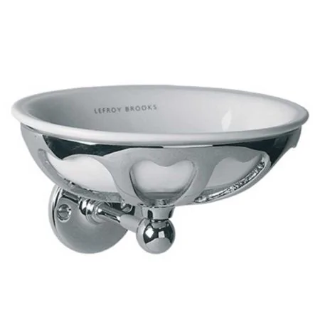 Lefroy Brooks Classic Cast Brass Soap Holder With Fine Bone China Dish LB4505