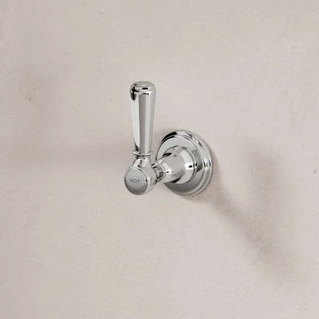 Linton Deck Mounted 2 Hole Bath Shower Mixer - Black Lever - Chrome