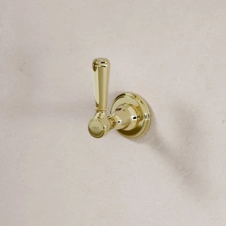Linton - 3-Hole Bath Filler - Wall Mounted - Metal Lever - Timeless Brass