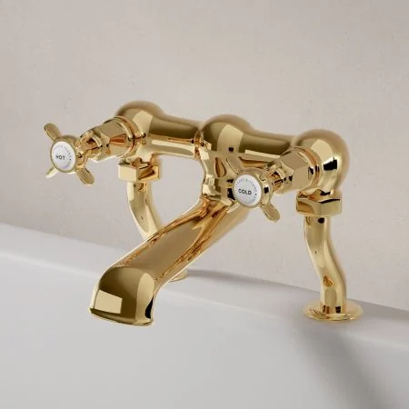 Linton Classic Bath Filler Tap X Top Living Brass 3/4BSP