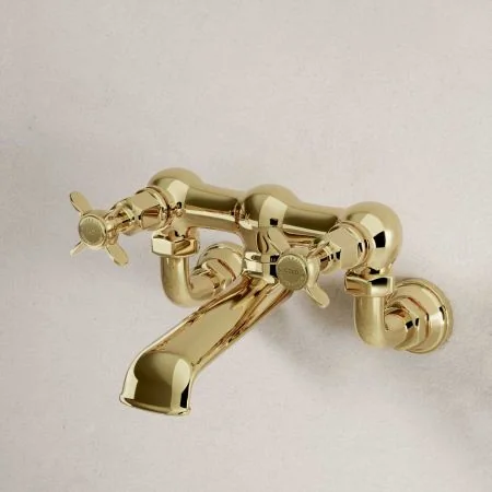 Linton Wall Mounted 2 Hole Bath Filler - Crosshead