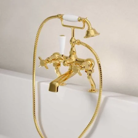Linton Bath Shower Mixer X Top Living Brass 3/4BSP