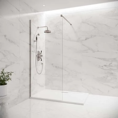 Foss Walk-in Shower Enclosure - Polished Nickel