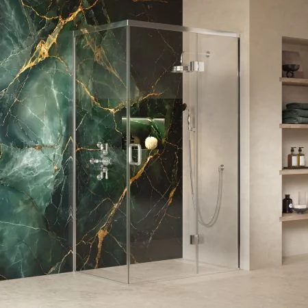 Swale 1200mmx 900mm Hinged Door Shower Enclosure - Chrome