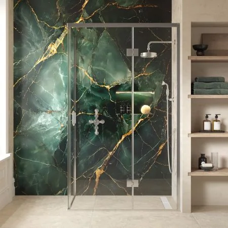 Swale 1200mmx 800mm Hinged Door Shower Enclosure - Chrome
