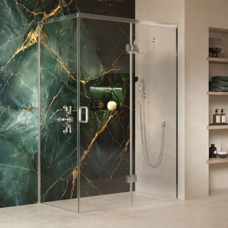 Swale 1400mmx 800mm Hinged Door Shower Enclosure - Chrome