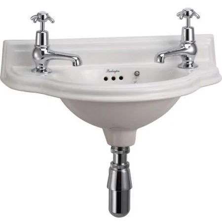 The Burlington Edwardian Curved Cloakroom Basin Wall Mounted