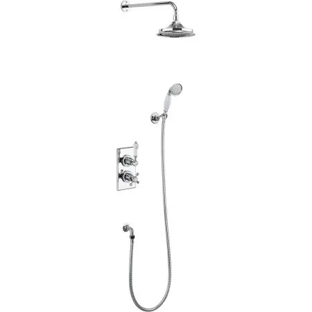 Burlington Trent Thermostatic Two Outlet Concealed Divertor  Shower Valve