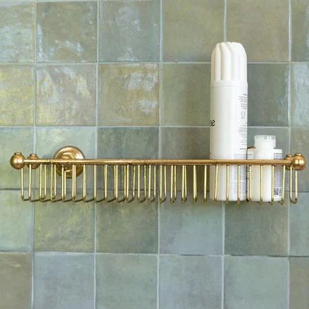 Traditional Bottle Basket - Living Brass