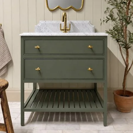 Verona 900mm 2 Drawer Single Vanity Unit