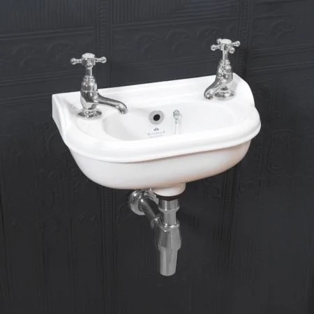Silverdale Victorian Micro Basin 2 Tap Hole