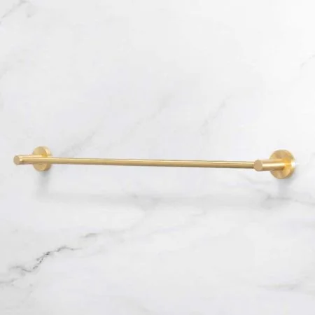 Contemporary Collection Single Towel Rail - Brushed Brass