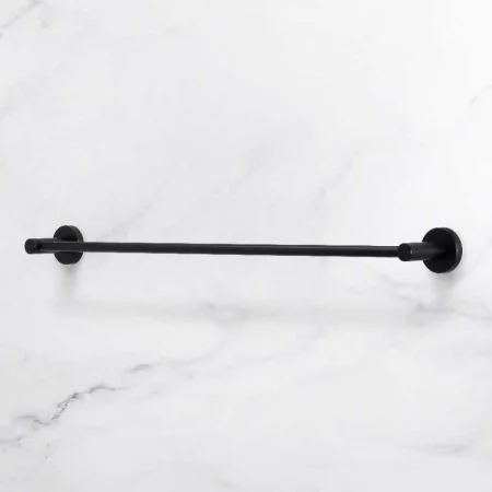 Contemporary Collection Single Towel Rail - Matt Black