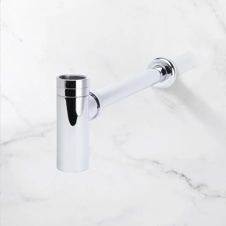 Contemporary Collection Flat Bottom Basin Bottle Trap - Chrome