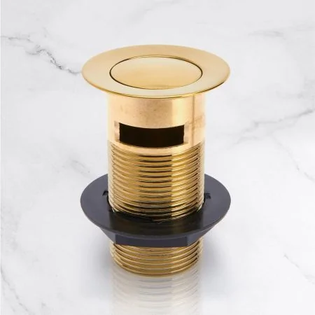 Slotted Click Clack Waste - Brushed Brass
