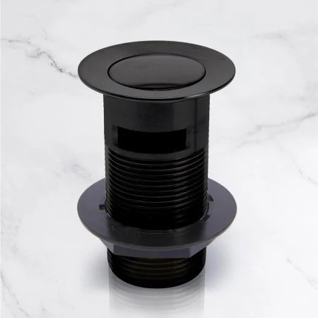 Slotted Click Clack Waste - Matt Black
