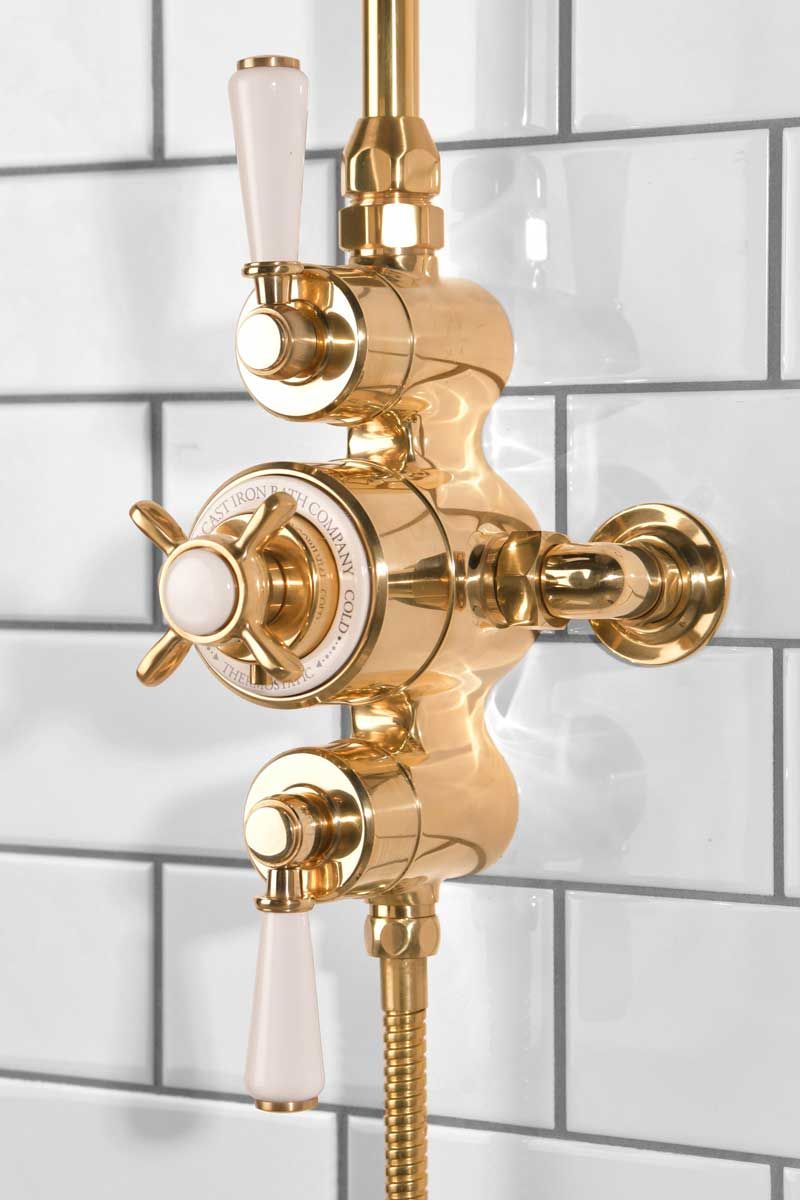 Brushed Nickel - Concealed Shower Set + Diverter - Metal Lever - 8 