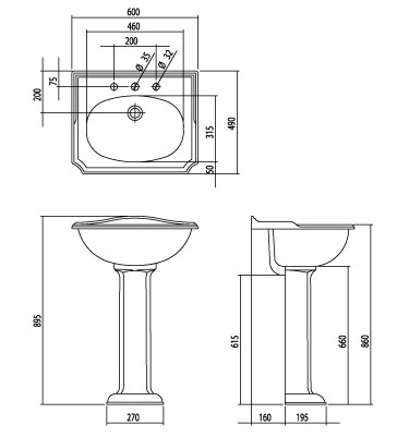 Specification drawing for - BSBASPE2WHIBL-BSPEDWHI