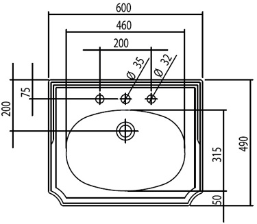 Specification drawing for - BSBASPE2WHIBL-DATRASTNDCHR