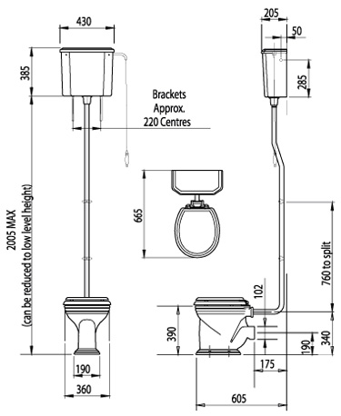 Specification drawing for - BSCLOLL6WHI-BS6CIHLCWHIBL