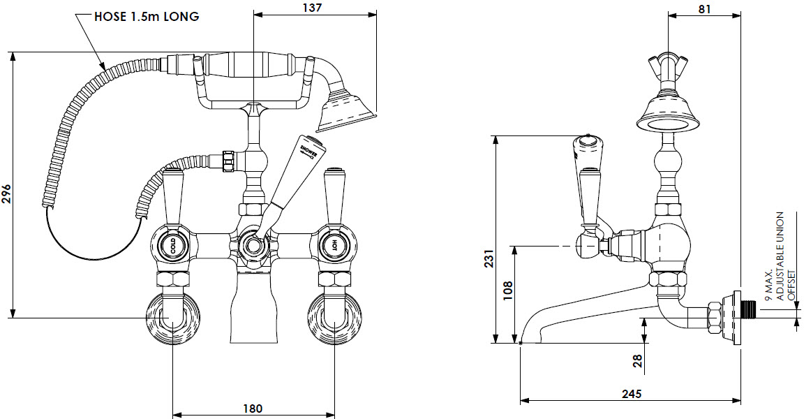 Specification drawing for - CIBC-BSM-B-WM-PN