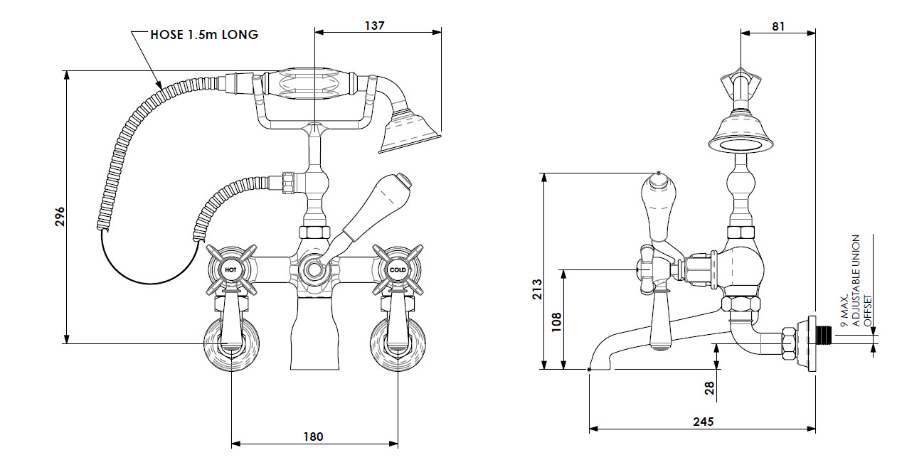 Specification drawing for - CIBC-BSM-X-WM-PN