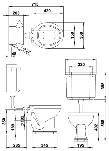 Specification drawing for - EMCLOHL6WHI-EM6CILLCWHIBL