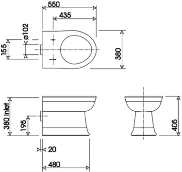 Specification drawing for - HICLOBT6WHI