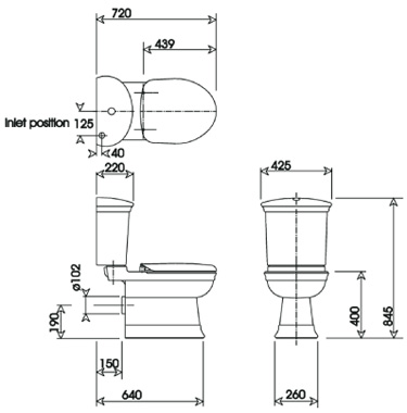 Specification drawing for - HICLOCC6WHI-HI6CICCCWHIBL