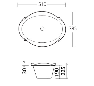 Specification drawing for - VCBASIN0WHIBL