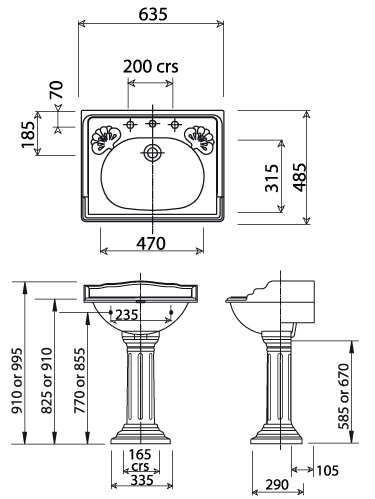 Specification drawing for - VCBASPE2WHIBL-VCPEDWHI