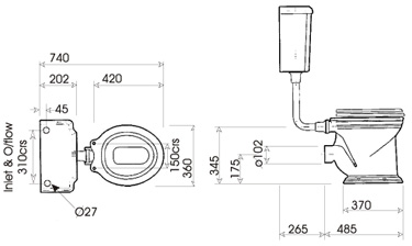 Specification drawing for - VCCLOHL6WHI-BE6CILLCWHIBL